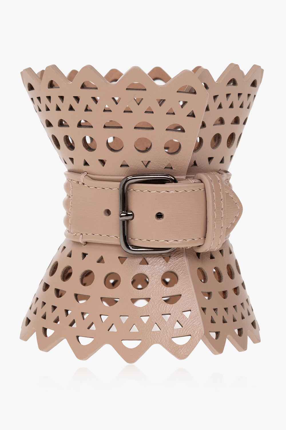 Beige Leather bracelet Alaïa - SchaferandweinerShops Zimbabwe